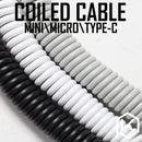 coiled Cable wire Mechanical Keyboard GH60 USB V2 cable mini micro type c USB port for kit poker 2 xd64 xd75 xd96 mobile phone