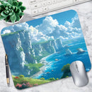 Multi Style Nature Scenery Mouse Pad Non Slip Rubber Desk Mat Aurora Mountain Beach Palm Farm Landscape Office Small Mousepad