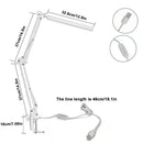 LED Eye-care Desk Lamp 10 Brightness Level 3 Lighting Modes Flexible Gooseneck Work Study Table Lamp with Clamp USB PC Desk Lamp