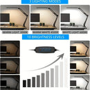 Led Desk Lamp Ultra Bright Dual Desk Light Eye Caring with Clamp Flexible Swing Arm 3 Colors 10 Brightnes For Office Lamp