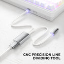 XVX Keyboard Cable 2-in-1 USB C to USB A Cable for Mechanical Gaming Keyboard LED Aviator Cable 1.8M CNC Metal Connector