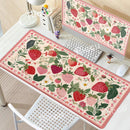 Desks Decor Deskmat Flower Strawberry Design Mouse Pad Large Rubber Anti-slip PC Desk Accessories Mousepad Hd Gamer Keyboard Mat