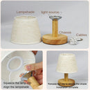 LED Desk Lights Japanese Style Interior Lighting Fixture Living Bedroom Room Bedside Night Desktop Decoration Retro Table Lamp