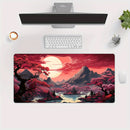 Cherry Blossom Ink Painting Landscape Mouse Pad Desk Mat Gaming Mats Anti-Slip Durable Office Accessories Mouse Mat Mauspad
