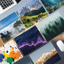 Multi Style Nature Scenery Mouse Pad Non Slip Rubber Desk Mat Aurora Mountain Beach Palm Farm Landscape Office Small Mousepad