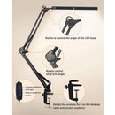 New Led Desk Lamp With Clamp Swing Arm Desk Lamp Dimmable Eye-caring Desk Light With 10 Brightness Level 3 Lighting Modes