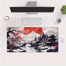 Cherry Blossom Ink Painting Landscape Mouse Pad Desk Mat Gaming Mats Anti-Slip Durable Office Accessories Mouse Mat Mauspad