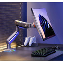 NB G70 F6 E6 Gaming Monitor Arm 32-60 Inch Curved Arc Screen Desktop Ultra Wide Monitor Holder Mount with RGB Light 2-20kgs