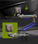 NB G70 F6 E6 Gaming Monitor Arm 32-60 Inch Curved Arc Screen Desktop Ultra Wide Monitor Holder Mount with RGB Light 2-20kgs