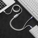 XVX Keyboard Cable 2-in-1 USB C to USB A Cable for Mechanical Gaming Keyboard LED Aviator Cable 1.8M CNC Metal Connector