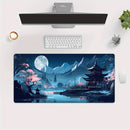Cherry Blossom Ink Painting Landscape Mouse Pad Desk Mat Gaming Mats Anti-Slip Durable Office Accessories Mouse Mat Mauspad