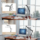 Led Desk Lamp Ultra Bright Dual Desk Light Eye Caring with Clamp Flexible Swing Arm 3 Colors 10 Brightnes For Office Lamp