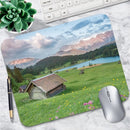 Multi Style Nature Scenery Mouse Pad Non Slip Rubber Desk Mat Aurora Mountain Beach Palm Farm Landscape Office Small Mousepad