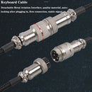 3M Type C Mechanical Keyboard Coiled Cable USB Wire for Mechanical Keyboard Desktop Aviation Connector