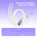 XVX Keyboard Cable 2-in-1 USB C to USB A Cable for Mechanical Gaming Keyboard LED Aviator Cable 1.8M CNC Metal Connector