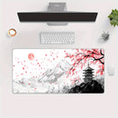 Cherry Blossom Ink Painting Landscape Mouse Pad Desk Mat Gaming Mats Anti-Slip Durable Office Accessories Mouse Mat Mauspad