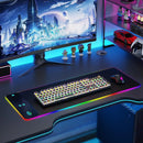 RGB Gaming Mouse Pad, 31.5 x 11.8 Inch Oversized Mouse Mat with 14 Light Modes, Non-Slip Rubber Base, Large Keyboard Pad for PC