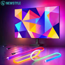 RGB Computer Monitor Screen SYNC Light Strip Backlights Light Bar Sync with Screen Color/Music Double USB Desk Gaming