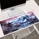 Cherry Blossom Ink Painting Landscape Mouse Pad Desk Mat Gaming Mats Anti-Slip Durable Office Accessories Mouse Mat Mauspad