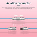 Keyboard Cable USB C For Mechanical Gaming Keyboard Double-Sleeved Wire with Detachable Metal Aviator Connector Charging Coiled
