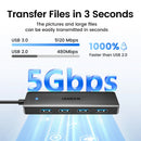 UGREEN USB 3.0 HUB 4 Ports USB-C HUB Slim for Mouse Keyboard Compatible with MacBook Pro Air Laptop Desktop PC Xbox PS5 Splitter