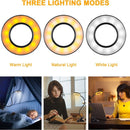 LED Desk Lamp Clip Light Dimmable Gooseneck Reading Light Office Lamp Plant Growth Light Portable Table Lighting【Black/White】
