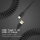 3M Type C Mechanical Keyboard Coiled Cable USB Wire for Mechanical Keyboard Desktop Aviation Connector