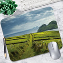 Multi Style Nature Scenery Mouse Pad Non Slip Rubber Desk Mat Aurora Mountain Beach Palm Farm Landscape Office Small Mousepad