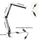 LED Eye-care Desk Lamp 10 Brightness Level 3 Lighting Modes Flexible Gooseneck Work Study Table Lamp with Clamp USB PC Desk Lamp