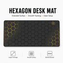 "Extended Gaming Mouse Pad Large Desk Mat Hexagon Pattern Non Slip Rubber Base Smooth Surface Stitched Edge Keyboard Mouse Pad f