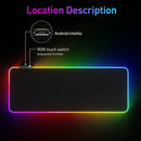 RGB Gaming Mouse Pad, 31.5 x 11.8 Inch Oversized Mouse Mat with 14 Light Modes, Non-Slip Rubber Base, Large Keyboard Pad for PC