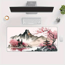Cherry Blossom Ink Painting Landscape Mouse Pad Desk Mat Gaming Mats Anti-Slip Durable Office Accessories Mouse Mat Mauspad