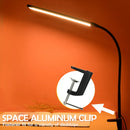 LED Eye-care Desk Lamp 10 Brightness Level 3 Lighting Modes Flexible Gooseneck Work Study Table Lamp with Clamp USB PC Desk Lamp