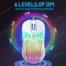 RGB Wired Gaming Mouse Ergonomic Design Mouses 6Levels Adjustable 7200DPI with Backlight for Office Computer PC Gamer