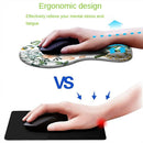 Ergonomic Gaming Mouse Pad with Wrist Rest Silicone Non-slip Deskpad Wrist Support Under Hand Office Computer Mousepad Desk Mat