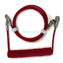 E74D Mechanical Keyboard Cable Wire Mechanical Keyboard USB Cable Connector Coiled USB C Cable for Gaming Keyboard