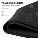 "Extended Gaming Mouse Pad Large Desk Mat Hexagon Pattern Non Slip Rubber Base Smooth Surface Stitched Edge Keyboard Mouse Pad f