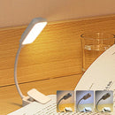 LED Desk Lamp Clip-on Book Light Eye Protection Rechargeable 3 Colors Dimmable For Bedroom Student Study Reading Night Lighting