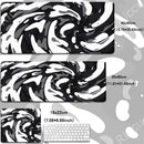 Large Mousepad Black and White Strata Liquid Keyboards Office Deskmat 30x80cm Computer Non-slip Mouse Pad Art Design Carpet Gift