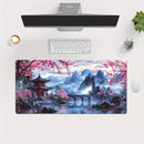 Cherry Blossom Ink Painting Landscape Mouse Pad Desk Mat Gaming Mats Anti-Slip Durable Office Accessories Mouse Mat Mauspad