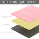 Resin Hard Mouse Pad Small Mousepad with Non-Slip Rubber Base Waterproof for Gaming Office Computer Laptop
