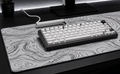 Clean Mechanical Keyboard Coiled Cable Type C USB Port