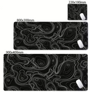 Matte Black And White Strata Liquid Gaming Mousepad Natural Non-Slip Base Multiple Sizes