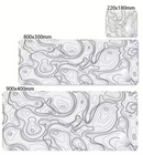Matte Black And White Strata Liquid Gaming Mousepad Natural Non-Slip Base Multiple Sizes