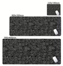 Matte Black And White Strata Liquid Gaming Mousepad Natural Non-Slip Base Multiple Sizes