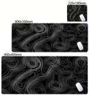 Matte Black And White Strata Liquid Gaming Mousepad Natural Non-Slip Base Multiple Sizes