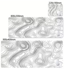 Matte Black And White Strata Liquid Gaming Mousepad Natural Non-Slip Base Multiple Sizes