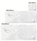Matte Black And White Strata Liquid Gaming Mousepad Natural Non-Slip Base Multiple Sizes