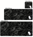 Matte Black And White Strata Liquid Gaming Mousepad Natural Non-Slip Base Multiple Sizes