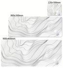 Matte Black And White Strata Liquid Gaming Mousepad Natural Non-Slip Base Multiple Sizes